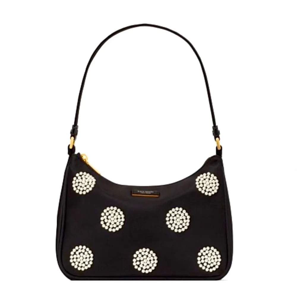 Kate Spade Embellished durable woven nylon with leather trim
Matte lining - Picture 1 of 12